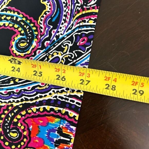 Lauren Ralph Lauren Multicolor Colorful Paisley Boat Neck Swing Top Size L - Picture 12 of 13